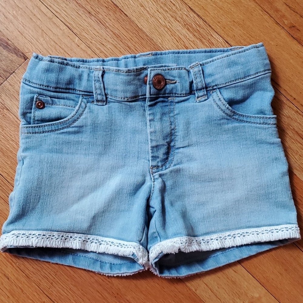 Girls light denim shorts